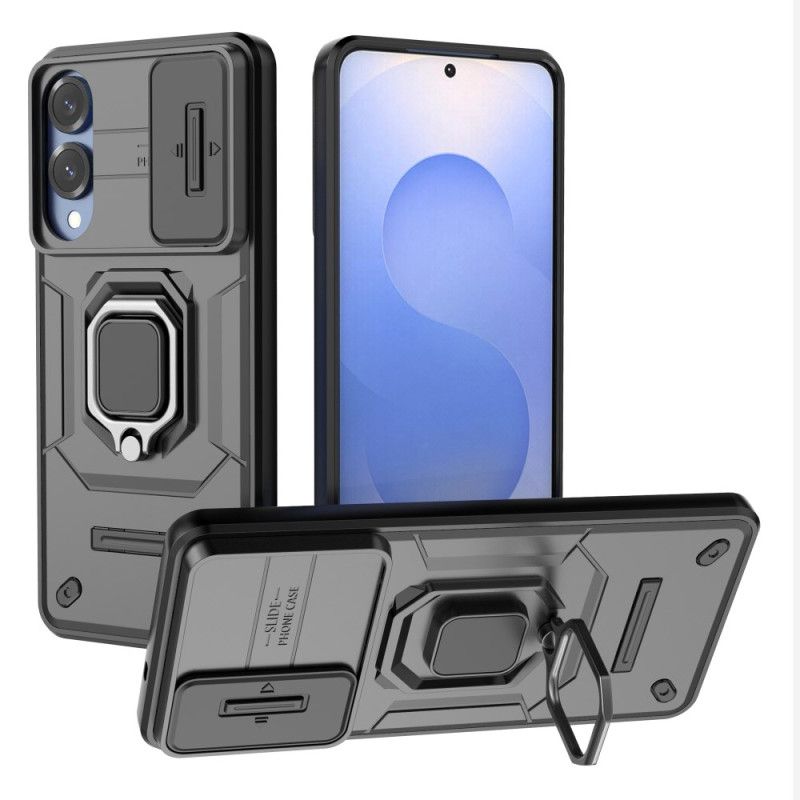 Cover Til Samsung Galaxy S25 5g Edge Holdbar Ring Med Linsebeskytter