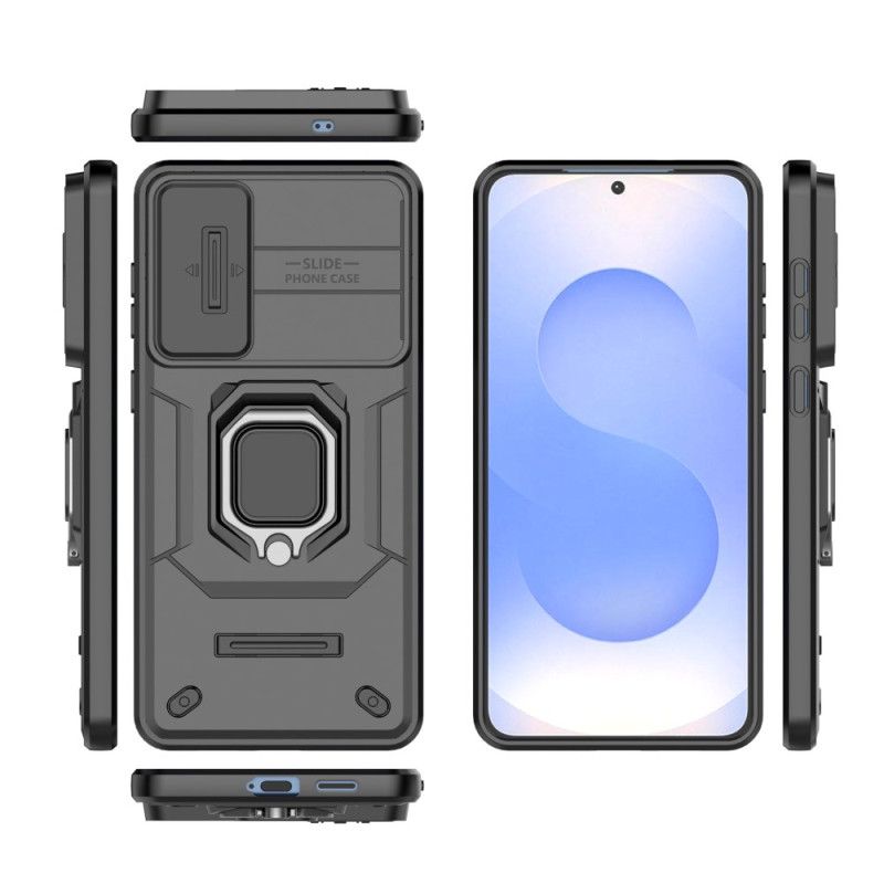 Cover Til Samsung Galaxy S25 5g Edge Holdbar Ring Med Linsebeskytter