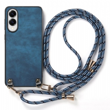 Cover Til Samsung Galaxy S25 5g Edge Læderlignende Snor Vintage