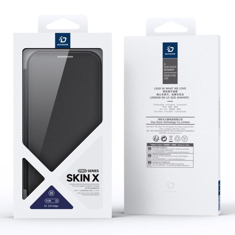 Flip Cover Samsung Galaxy S25 5g Edge Dux Ducis Pro-seriens Skin X