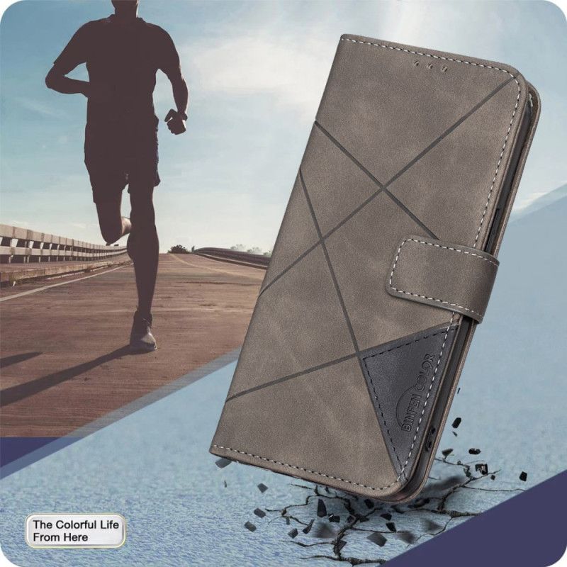 Flip Cover Samsung Galaxy S25 5g Edge Geometrisk Mønster Binfen Color