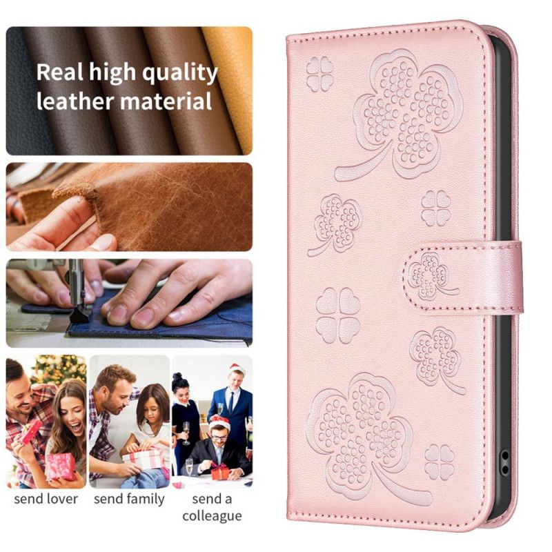 Flip Cover Samsung Galaxy S25 5g Edge Kløvermønster