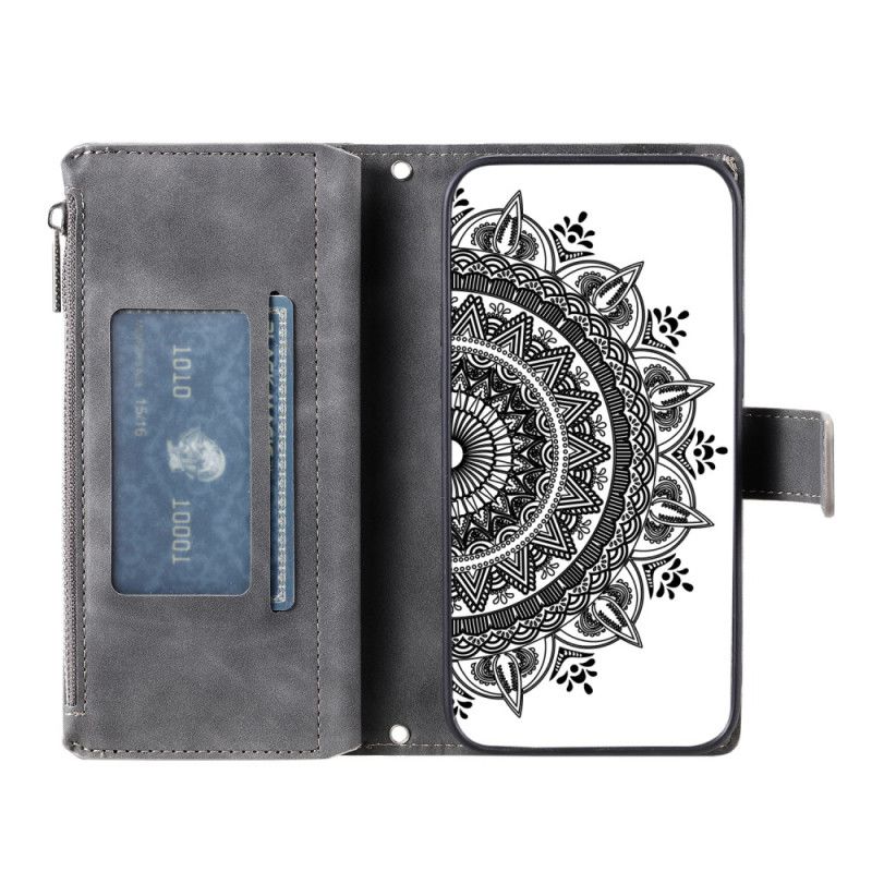 Flip Cover Samsung Galaxy S25 5g Edge Mandala-pung Med Ruskindseffekt