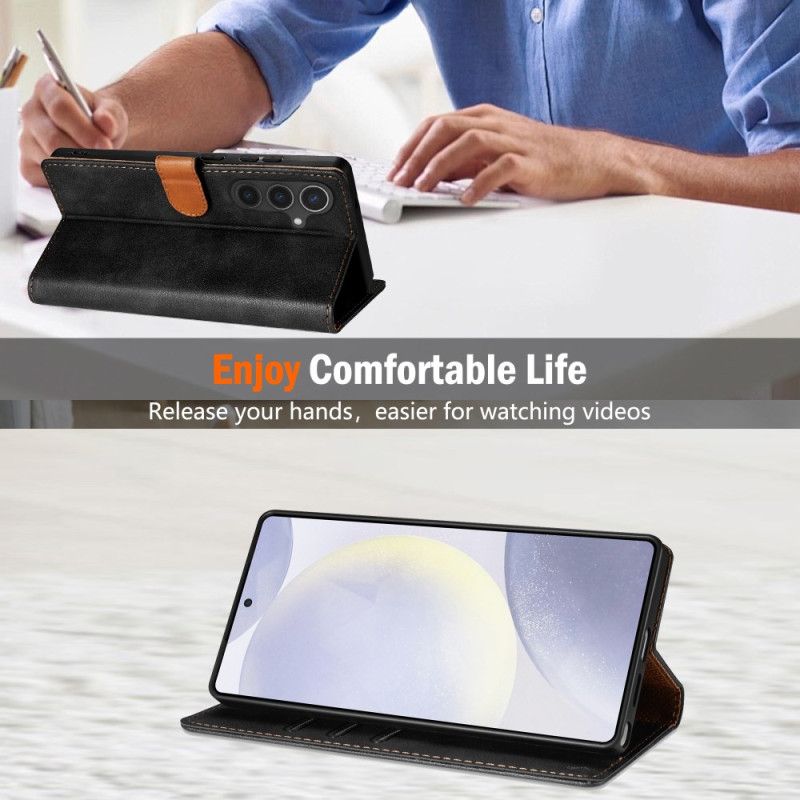 Flip Cover Samsung Galaxy S25 5g Edge N.bekus Vintage-stil
