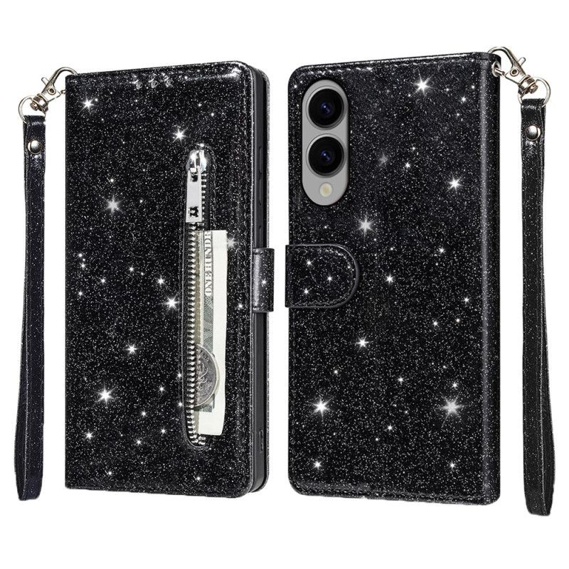 Flip Cover Samsung Galaxy S25 5g Edge Pakke Med Pailletter
