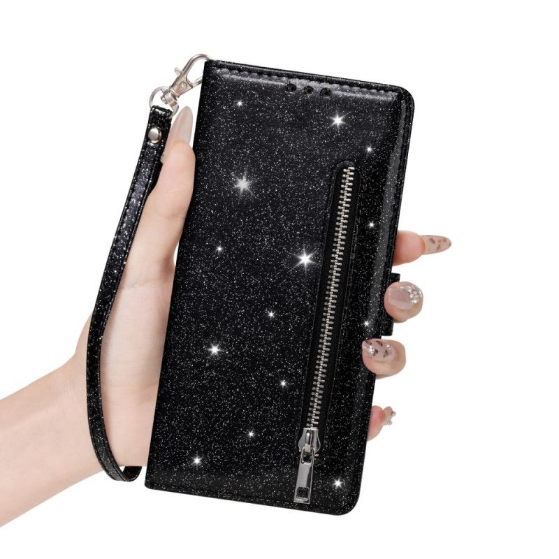 Flip Cover Samsung Galaxy S25 5g Edge Pakke Med Pailletter