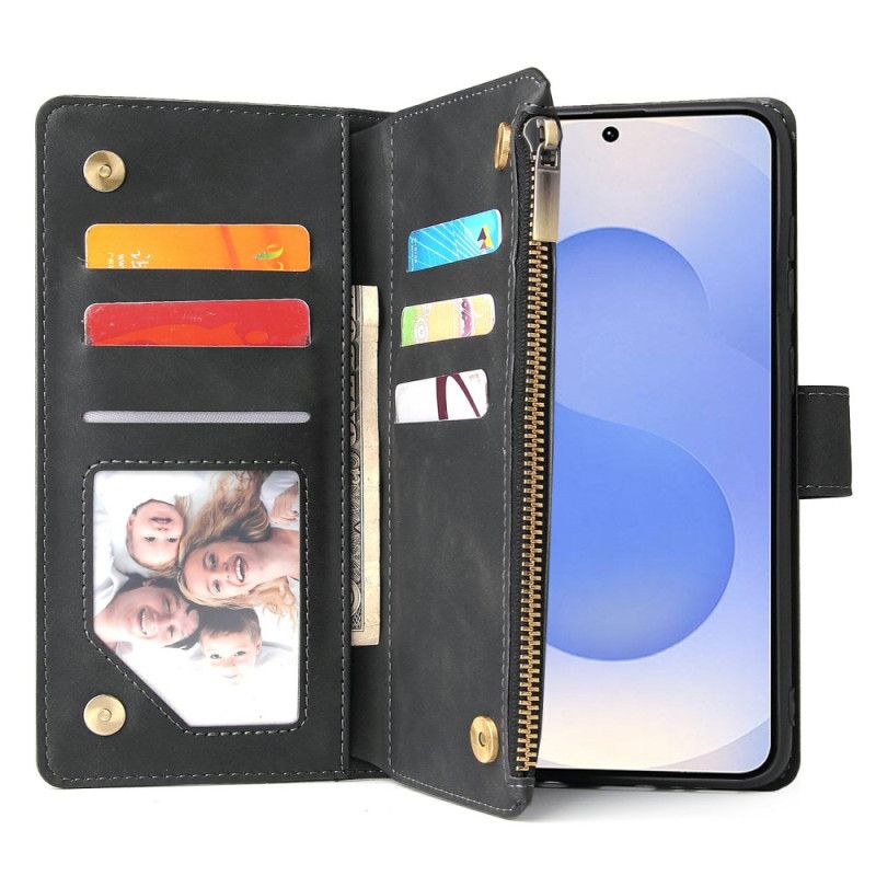 Flip Cover Samsung Galaxy S25 5g Edge Pung Med Ruskindseffekt