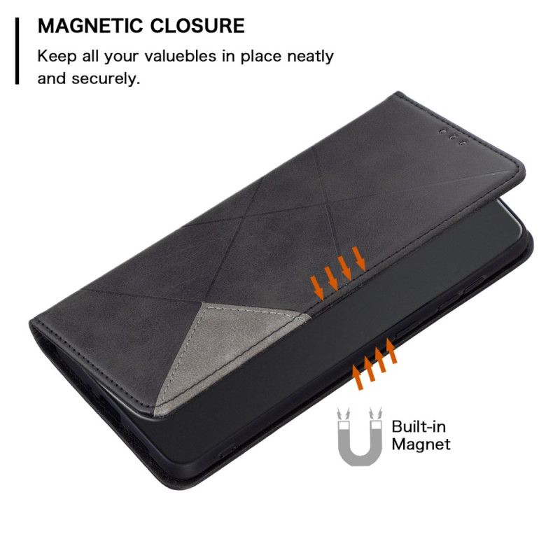 Flip Cover Til Samsung Galaxy S25 5g Edge Geometrisk Mønster