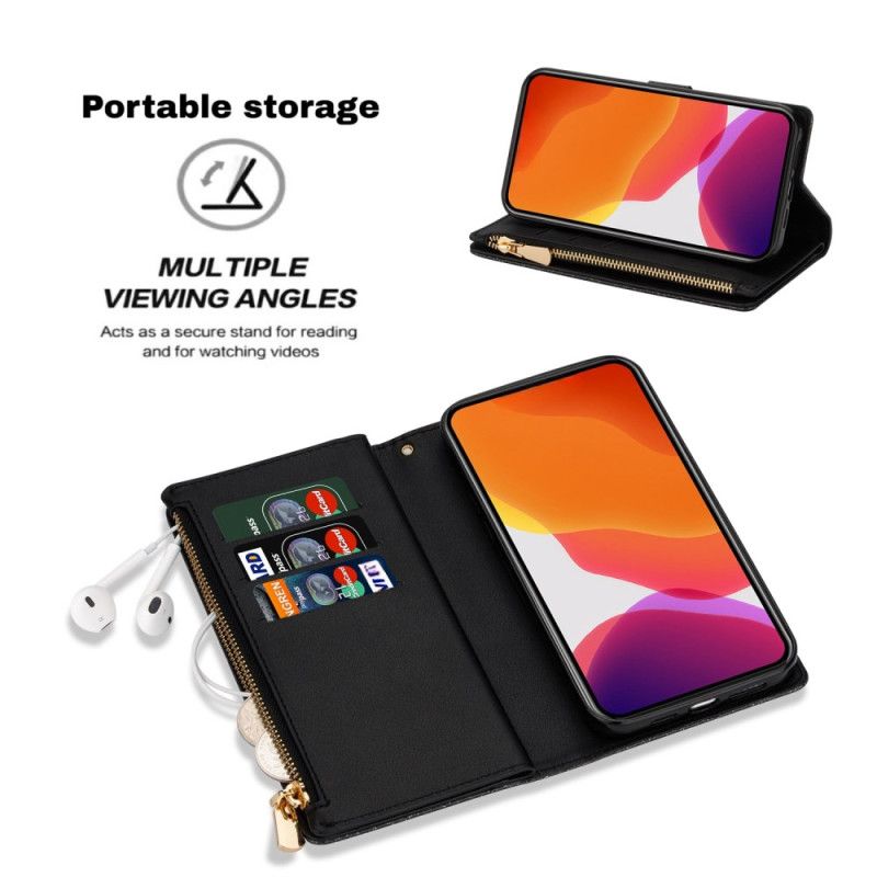 Flip Cover Til Samsung Galaxy S25 5g Edge Pung Med Pailletteremme