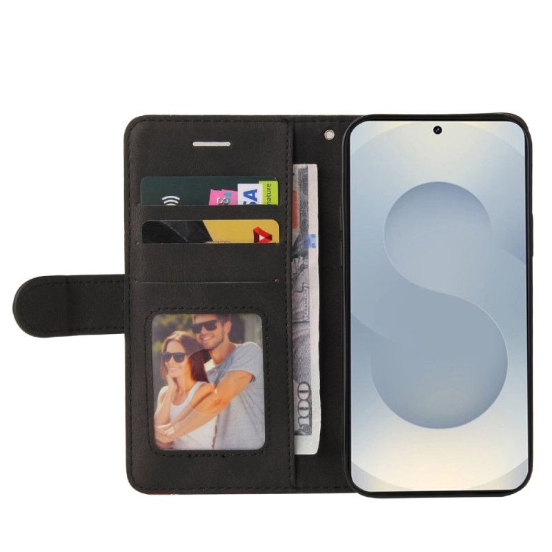 Flip Cover Til Samsung Galaxy S25 5g Edge Tofarvet Krusning