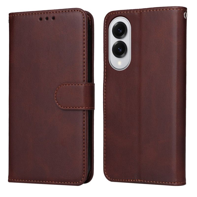 Læder Cover Samsung Galaxy S25 5g Edge Kalveskindstekstur