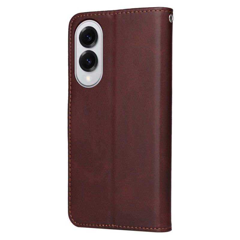 Læder Cover Samsung Galaxy S25 5g Edge Kalveskindstekstur