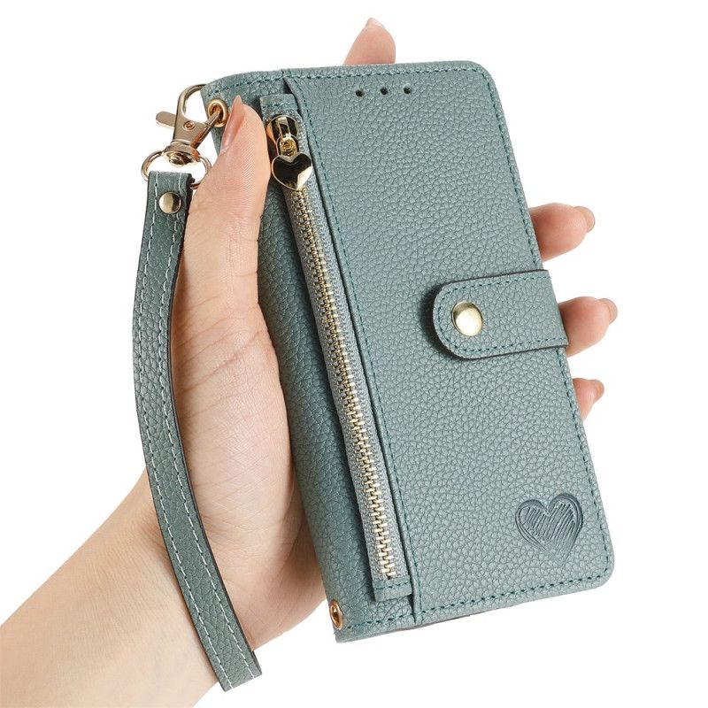 Læder Cover Samsung Galaxy S25 5g Edge Rfid-hjertedesign