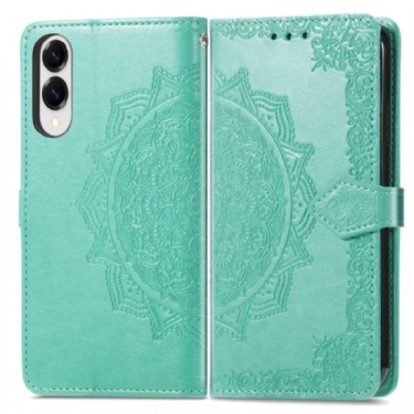 Læder Cover Samsung Galaxy S25 5g Edge Telefon Etui Barok Mandala