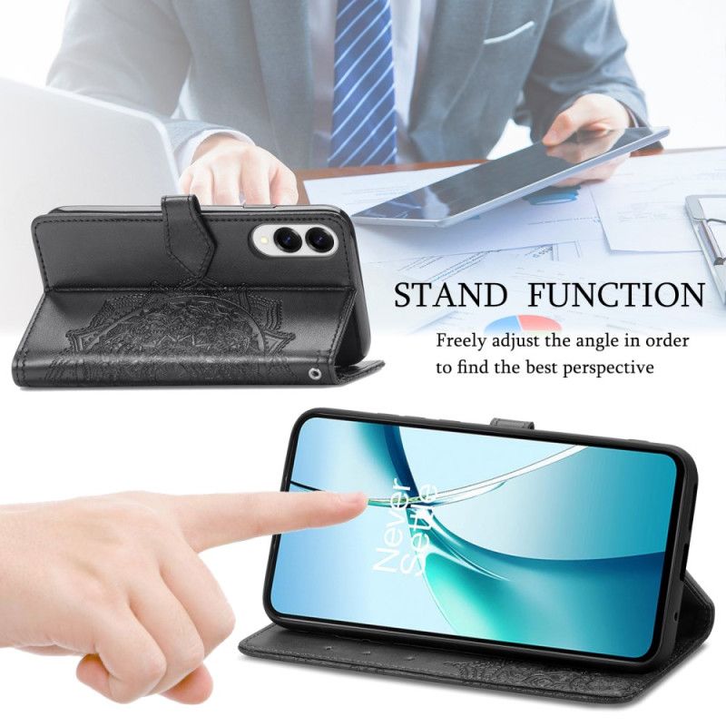 Læder Cover Samsung Galaxy S25 5g Edge Telefon Etui Barok Mandala