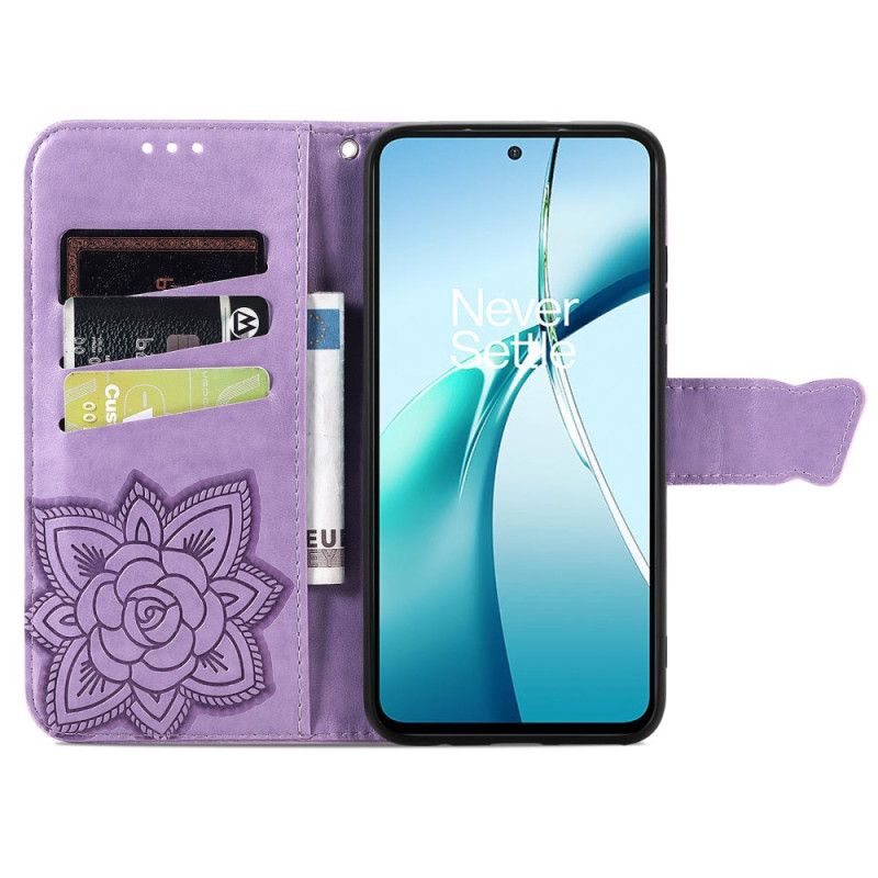 Læder Cover Samsung Galaxy S25 5g Edge Telefon Etui Barok Sommerfugl Med Håndledsrem