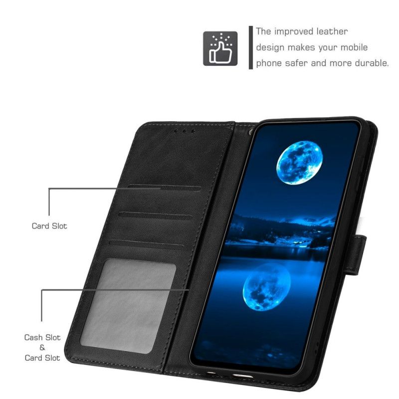 Læder Cover Samsung Galaxy S25 5g Edge Telefon Etui Lædereffekt Med Rem