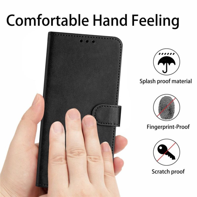 Læder Cover Samsung Galaxy S25 5g Edge Telefon Etui Lædereffekt Med Rem