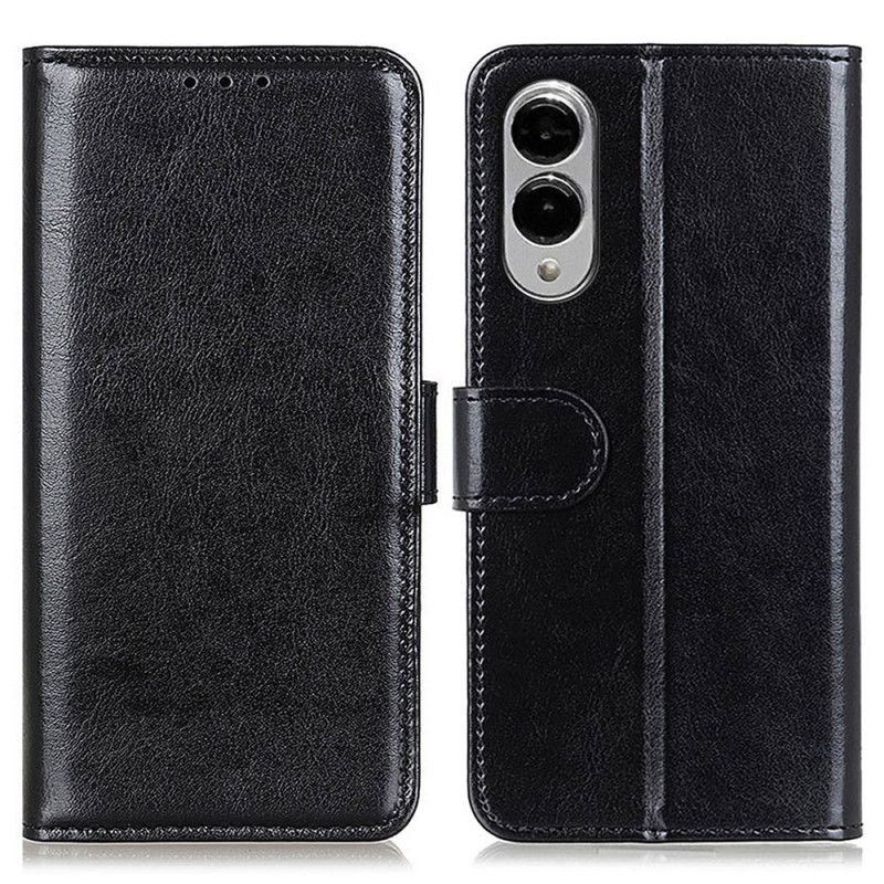 Læder Cover Samsung Galaxy S25 5g Edge Telefon Etui Laklæder I Kunstlæder