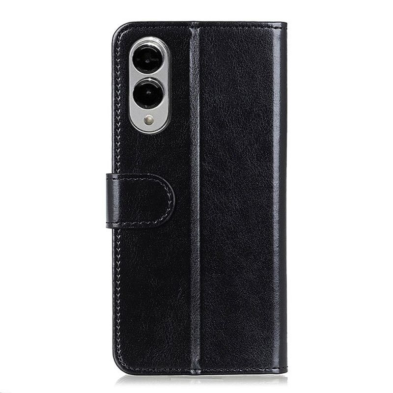 Læder Cover Samsung Galaxy S25 5g Edge Telefon Etui Laklæder I Kunstlæder