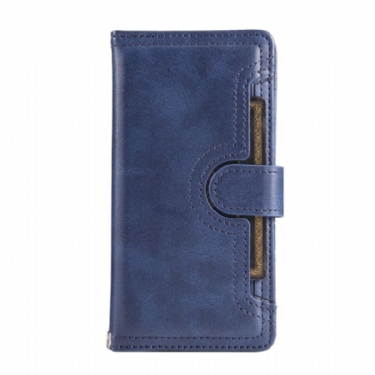 Læder Cover Samsung Galaxy S25 5g Edge Telefon Etui Magnetisk Pung Og Snor