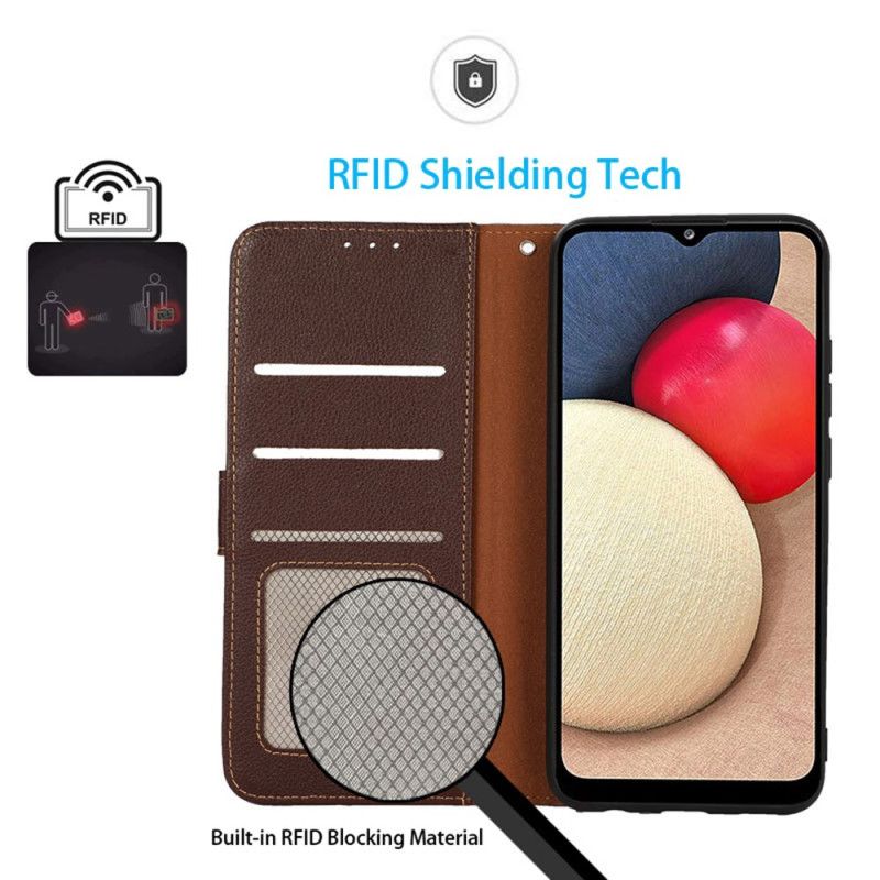 Læder Cover Samsung Galaxy S25 5g Edge Telefon Etui Tofarvet Khazneh