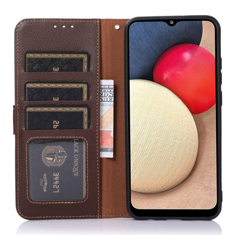 Læder Cover Samsung Galaxy S25 5g Edge Telefon Etui Tofarvet Khazneh