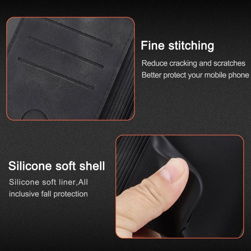 Læder Cover Samsung Galaxy S25 5g Edge Telefon Etui Trykt Linjerem