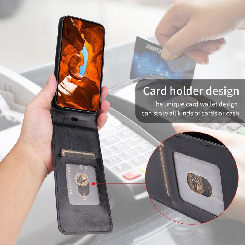Læder Cover Samsung Galaxy S25 5g Edge Telefon Etui Vertikalt Design