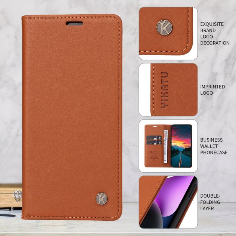 Læder Cover Samsung Galaxy S25 5g Edge Telefon Etui Yikatu