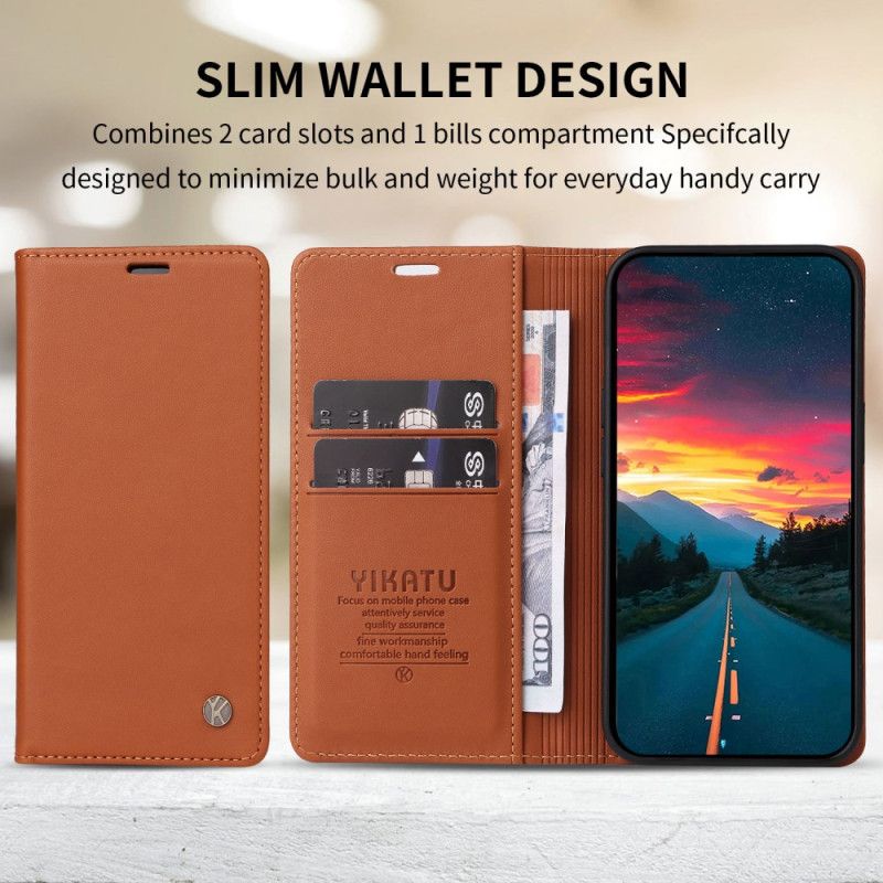 Læder Cover Samsung Galaxy S25 5g Edge Telefon Etui Yikatu