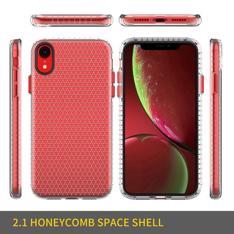 Mobilcover iPhone XR Gennemsigtig Honeycomb