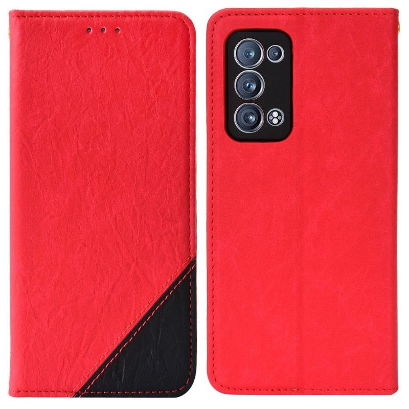Flip Cover Oppo Reno 6 Pro 5G Læder Cover Retro Kunstlæder