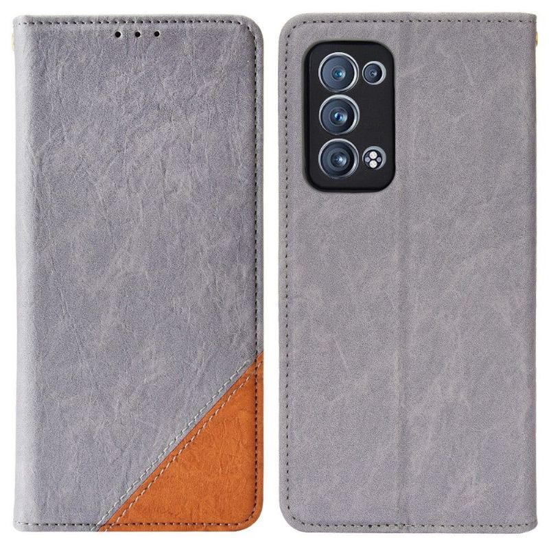 Flip Cover Oppo Reno 6 Pro 5G Læder Cover Retro Kunstlæder