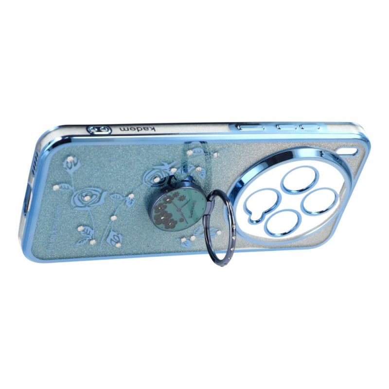 Cover Vivo X300 Kadem Blomst Og Rhinsten Ringholder