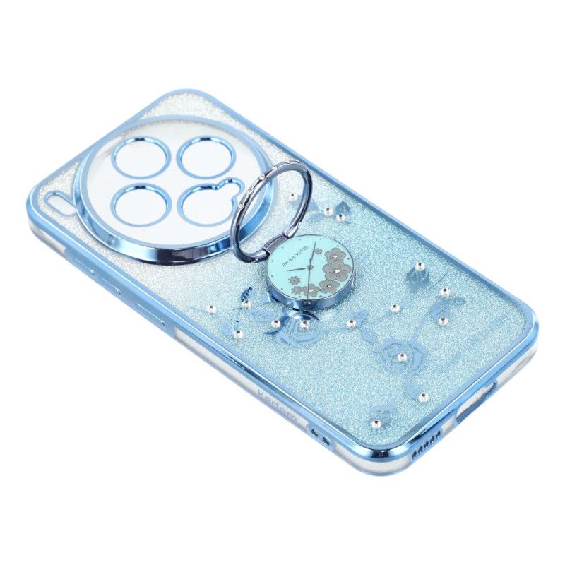 Cover Vivo X300 Kadem Blomst Og Rhinsten Ringholder