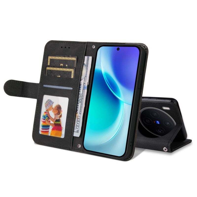 Flip Cover Til Vivo X300 Ruskindseffekt Med Nitte