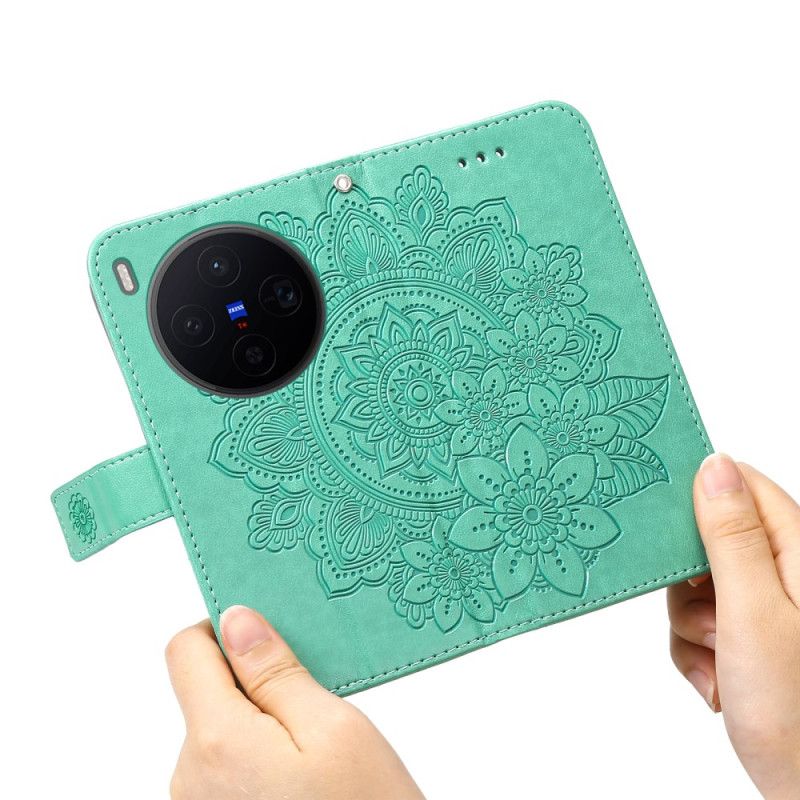 Læder Cover Vivo X300 Telefon Etui Mandala-print