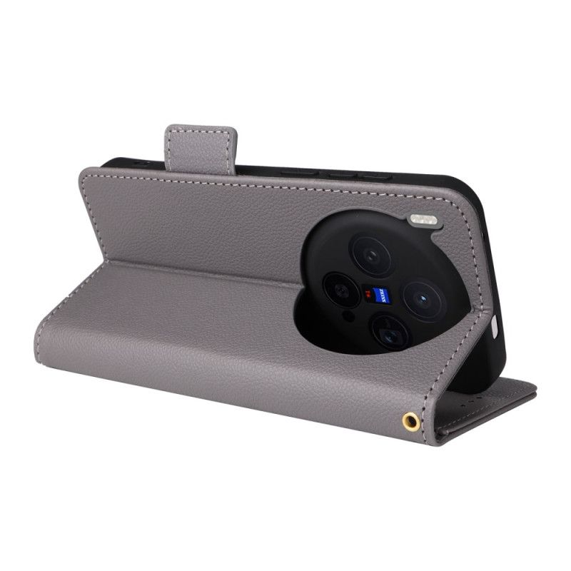 Læder Cover Vivo X300 Telefon Etui Strap-on Kunstlæder