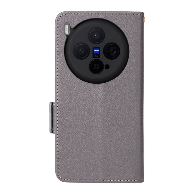 Læder Cover Vivo X300 Telefon Etui Strap-on Kunstlæder