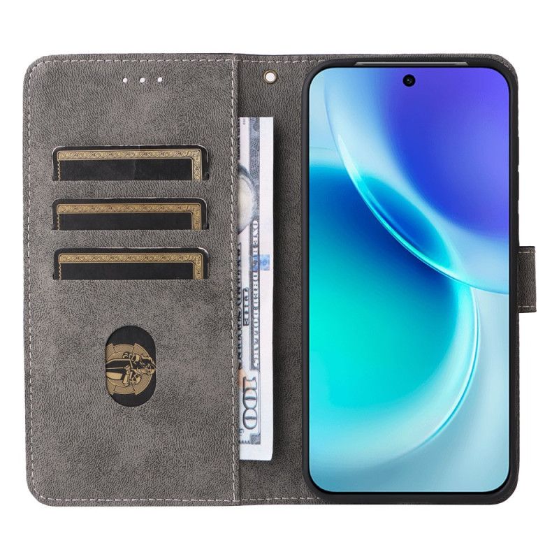 Læder Cover Vivo X300 Telefon Etui Strap-on Ruskindseffekt