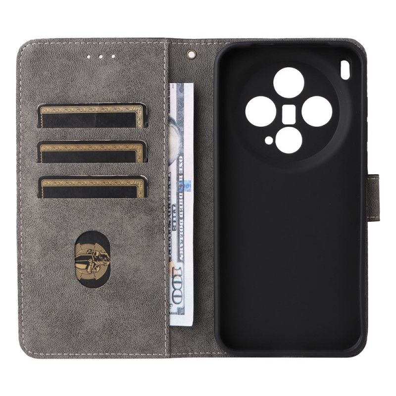 Læder Cover Vivo X300 Telefon Etui Strap-on Ruskindseffekt