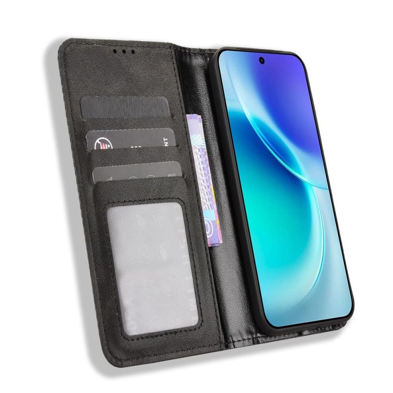 Læder Cover Vivo X300 Telefon Etui Vintage Border