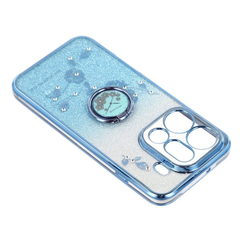 Cover Oppo Find X9 Pro 5g Kadem Ringholder Med Blomster Og Rhinsten