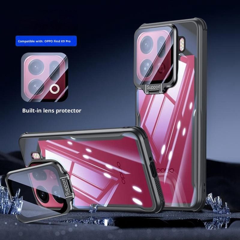Cover Oppo Find X9 Pro 5g Telefon Etui Klar Med Stativ Og Kameradæksel