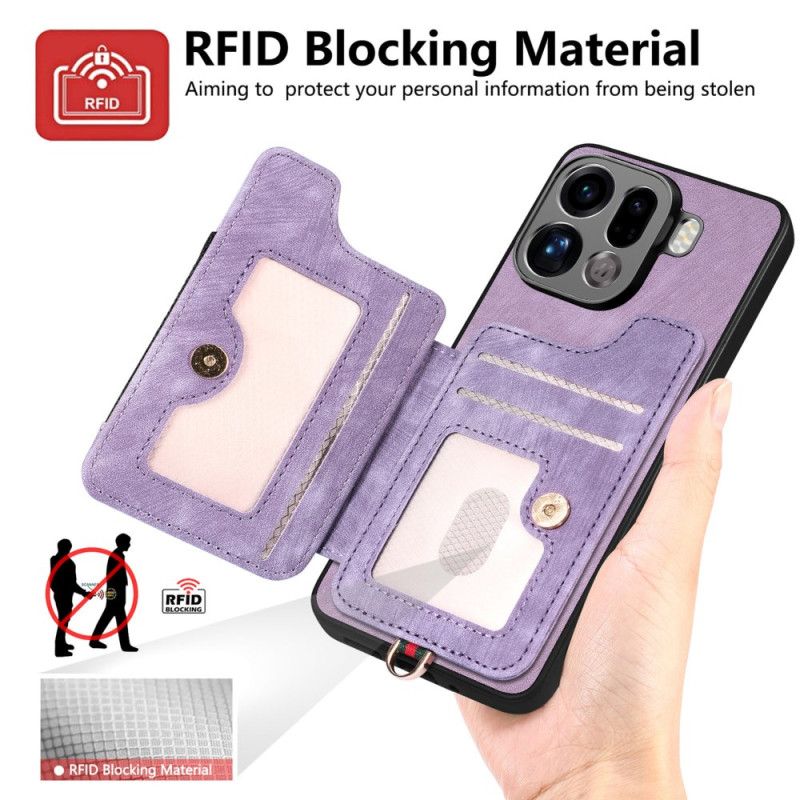 Cover Oppo Find X9 Pro 5g Telefon Etui Rfid-kortholder I Retrodesign