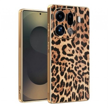 Cover Til Oppo Find X9 Pro 5g Leopardmønster Med Guldfinish