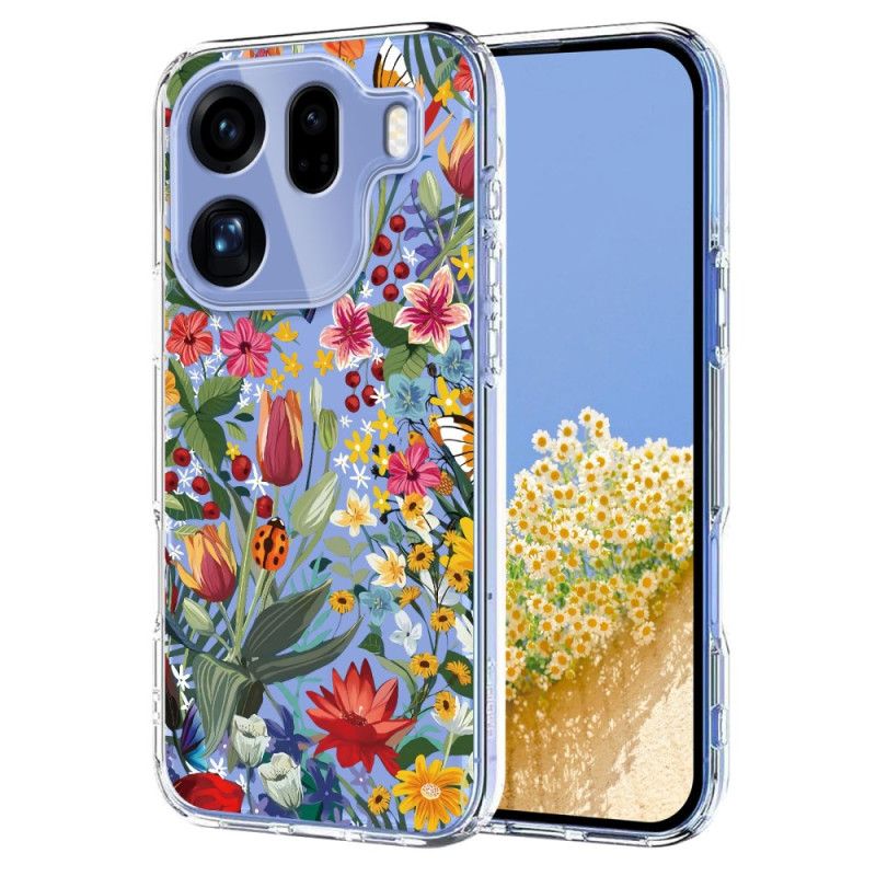Cover Til Oppo Find X9 Pro 5g Sommerfugle Og Blomster