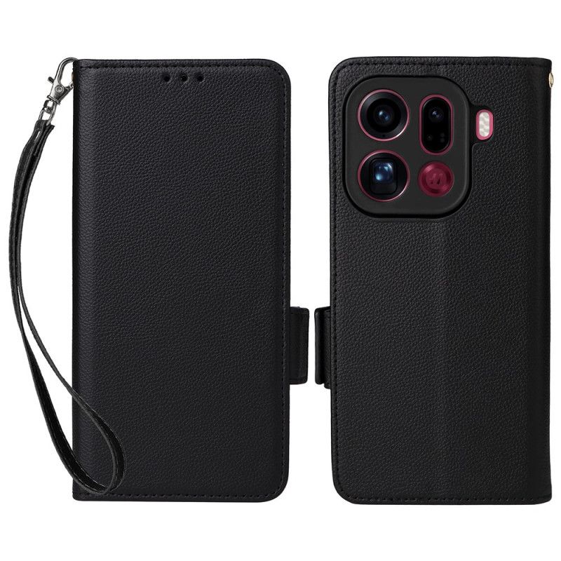 Læder Cover Oppo Find X9 Pro 5g Kunstlæder Med Rem