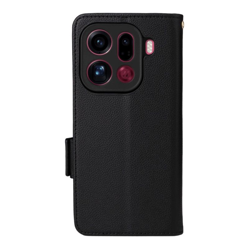 Læder Cover Oppo Find X9 Pro 5g Kunstlæder Med Rem